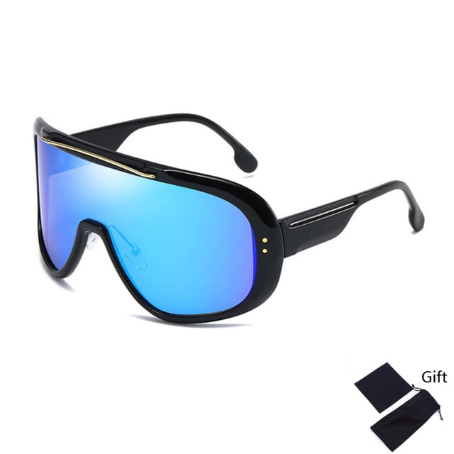 Emosnia Oversized Classic Men Sunglasses Women One Piece Brand Design Windproof Sun Glasses Sports Shield Big Frame Male UV400