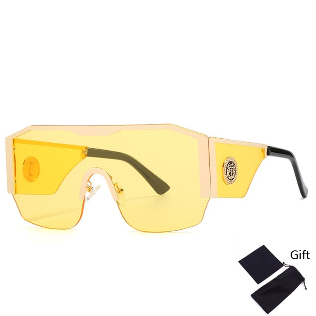 Emosnia Oversized Classic Men Sunglasses Women One Piece Brand Design Windproof Sun Glasses Sports Shield Big Frame Male UV400