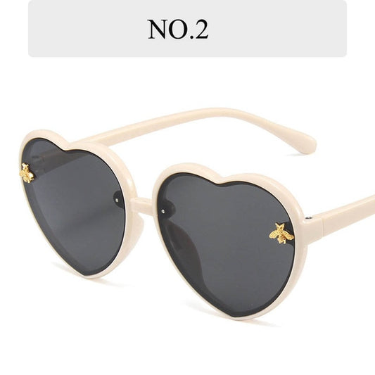 Cartoon Bee Heart Kids Sunglasses
