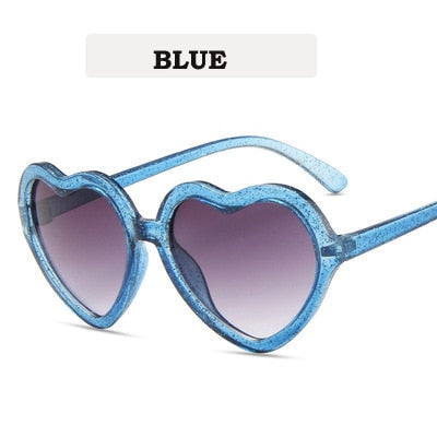 Fashion Brand Heart Kids Sunglasses Children Retro Cute Pink Cartoon Sun Glasses Frame Girls Boys Baby Sunglasses UV400 Eyewear