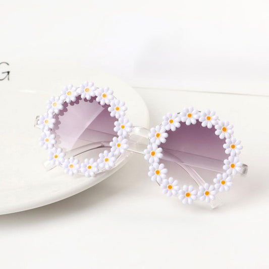 Fashion Daisy Kids Sunglasses Flower Shades Children Sun Glasses Girls Baby Creative Eyeglasses UV400 Outdoor Protection Eyewear