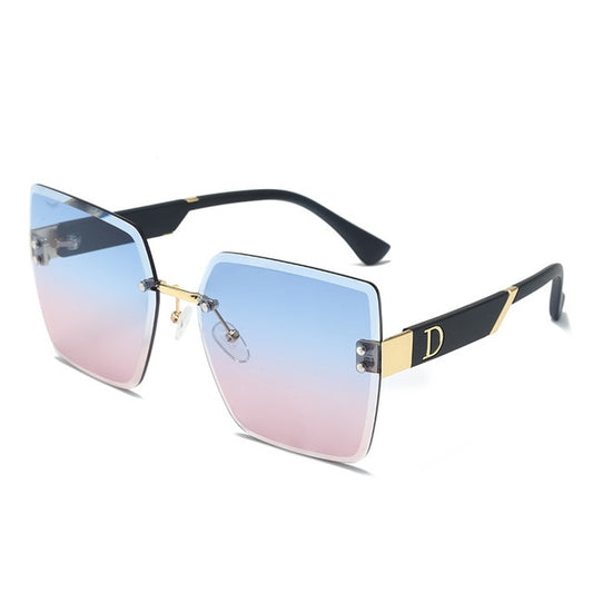 Fashion Luxury Brand Rimless Women Sunglasses For Men Vintage Designer Sun Glasses Square Red Shades UV400 Eyewear Wholesale