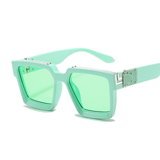 Fashion Square Men Sunglasses Brand Designer Plastic Frame Sun Glasses Shades For Women Black Silver Mirror Oculos De Sol