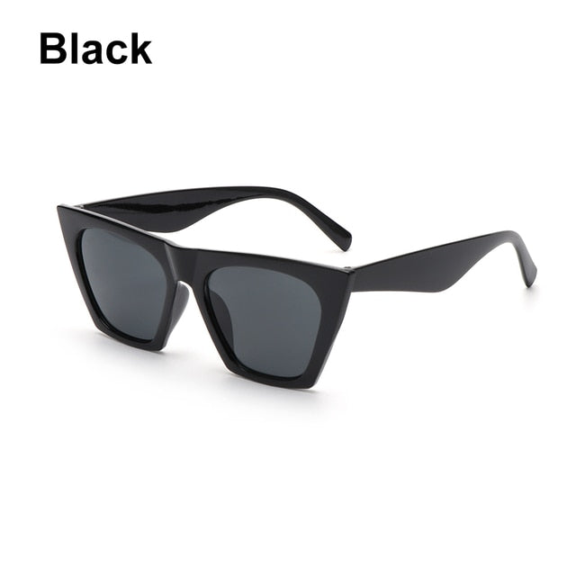 Fashion Square Sunglasses Woman Vintage Cat Eye Design Sun Glasses Female Male Personality Cool Retro Black Cateye Oculos