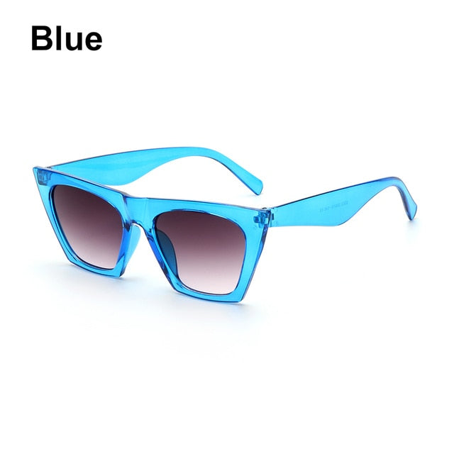 Fashion Square Sunglasses Woman Vintage Cat Eye Design Sun Glasses Female Male Personality Cool Retro Black Cateye Oculos