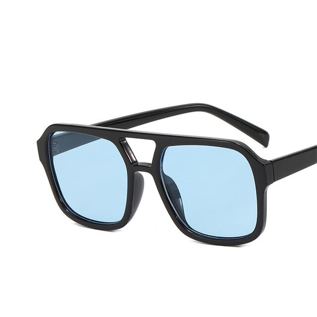Fashion Square Sunglasses Women Vintage Frame Female Double Beam Sun Glasses Ocean Gradient Retro Designer Outdoor Oculos De Sol