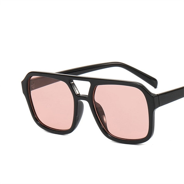 Fashion Square Sunglasses Women Vintage Frame Female Double Beam Sun Glasses Ocean Gradient Retro Designer Outdoor Oculos De Sol