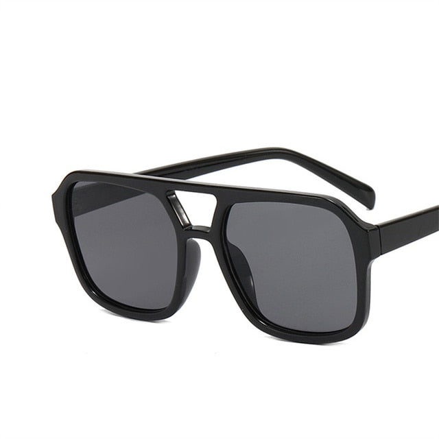 Fashion Square Sunglasses Women Vintage Frame Female Double Beam Sun Glasses Ocean Gradient Retro Designer Outdoor Oculos De Sol