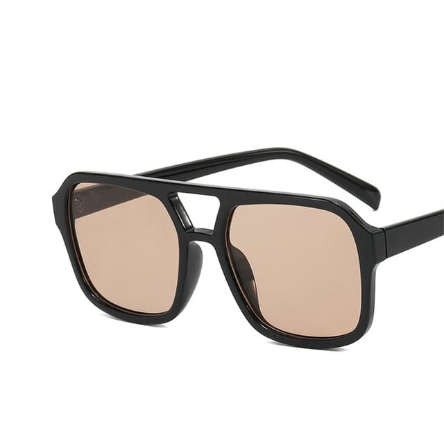 Fashion Square Sunglasses Women Vintage Frame Female Double Beam Sun Glasses Ocean Gradient Retro Designer Outdoor Oculos De Sol