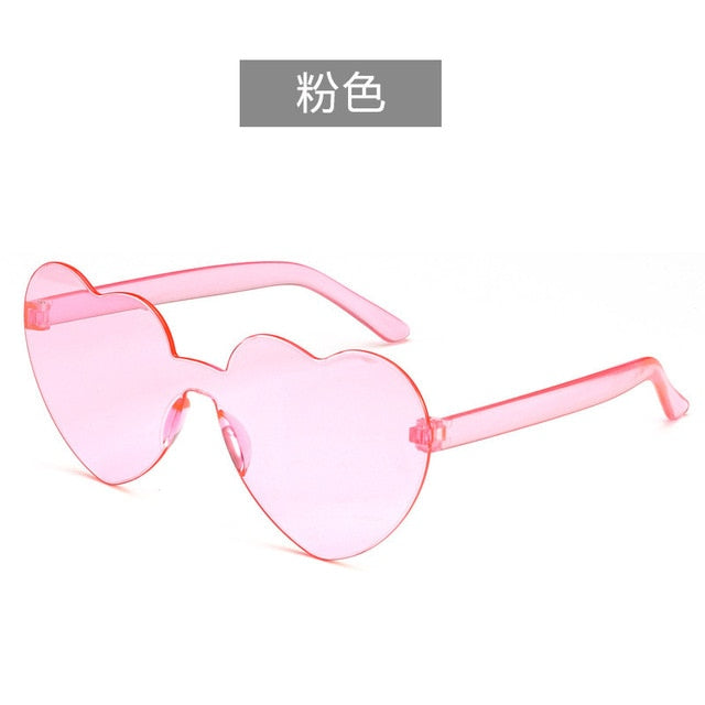 Free shipping 2021 Candy color heart shape ocean personality glasses sunglasses