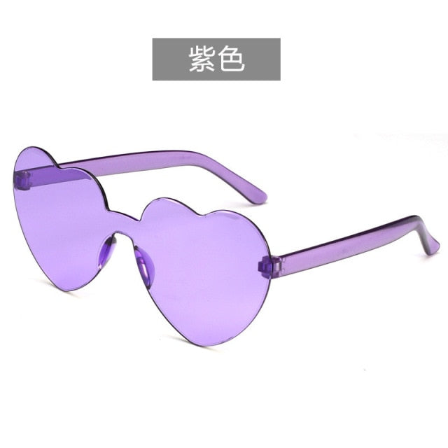 Free shipping 2021 Candy color heart shape ocean personality glasses sunglasses