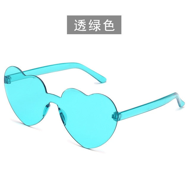 Free shipping 2021 Candy color heart shape ocean personality glasses sunglasses