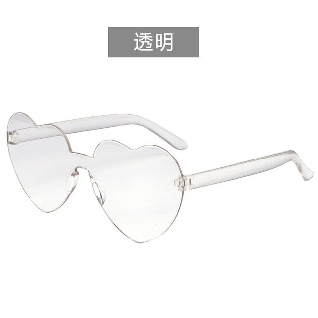 Free shipping 2021 Candy color heart shape ocean personality glasses sunglasses