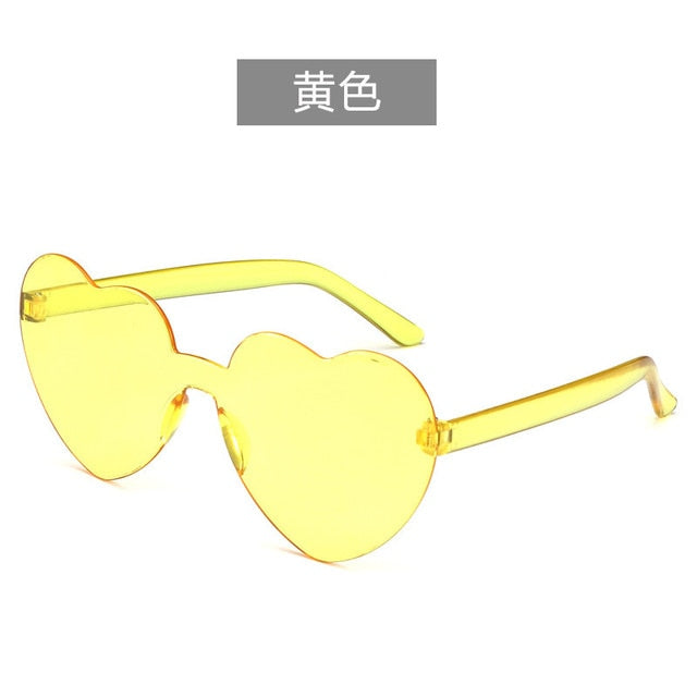 Free shipping 2021 Candy color heart shape ocean personality glasses sunglasses