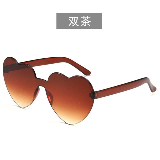 Free shipping 2021 Candy color heart shape ocean personality glasses sunglasses