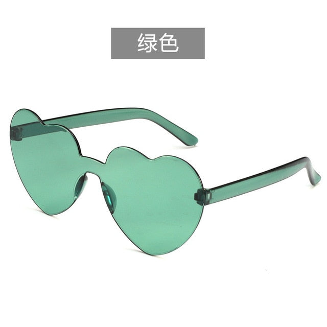 Free shipping 2021 Candy color heart shape ocean personality glasses sunglasses