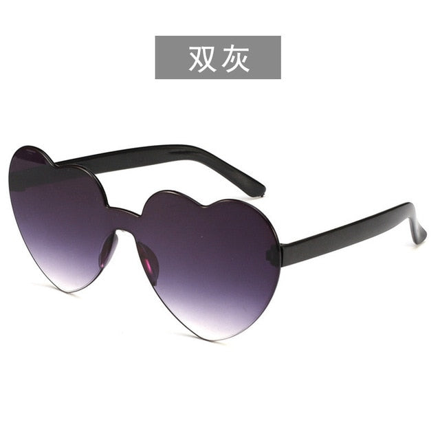 Free shipping 2021 Candy color heart shape ocean personality glasses sunglasses