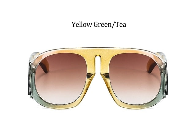 Gradient lens pilot Women sunglasses Oversized fashion Brand Big frame Transparent sunglasses Woman 2021 clear shades eyewear
