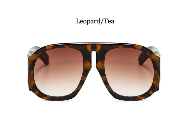 Gradient lens pilot Women sunglasses Oversized fashion Brand Big frame Transparent sunglasses Woman 2021 clear shades eyewear