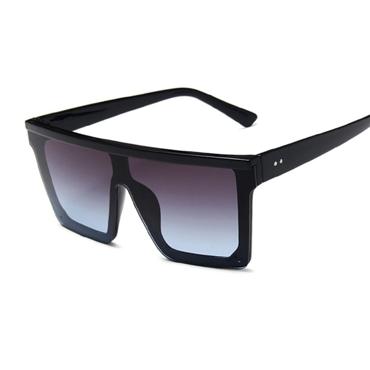 New Fashion Luxury Brand Square Sunglasses Women Vintage Oversize Sun Glasses Female Big Frame Shades Black Lady Uv400