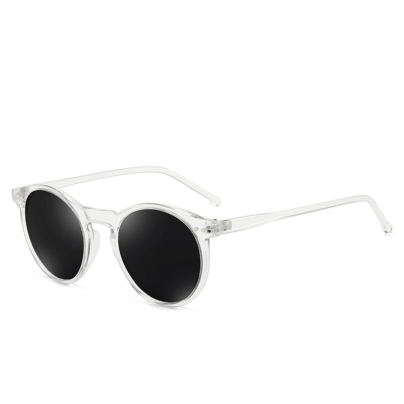 Elbru Vintage Fashion Women Sunglasses Transparent Frame Polarized Colorful Clear Lens Sun Glasses Classic Sunshades For Men