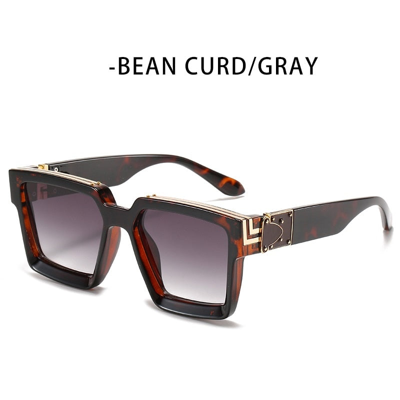 ZFYCOL Steampunk Sunglasses Men 2023 Luxury Brand Designer Retro Trend Sunglasses Women Square Anti-Glare Driving Glasses Male