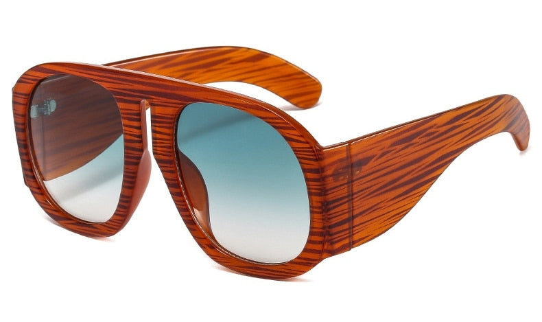 Gradient lens pilot Women sunglasses Oversized fashion Brand Big frame Transparent sunglasses Woman 2021 clear shades eyewear