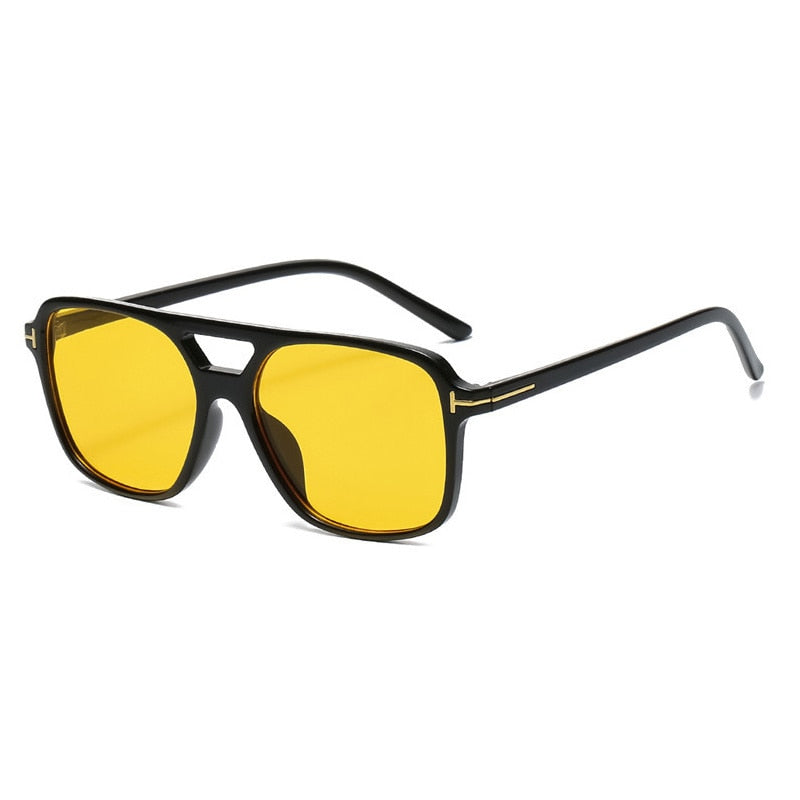 Vintage Square Sunglasses Women Retro Brand Mirror Sun Glasses Female Black Yellow Fashion Candy Colors Oculos De Sol Feminino