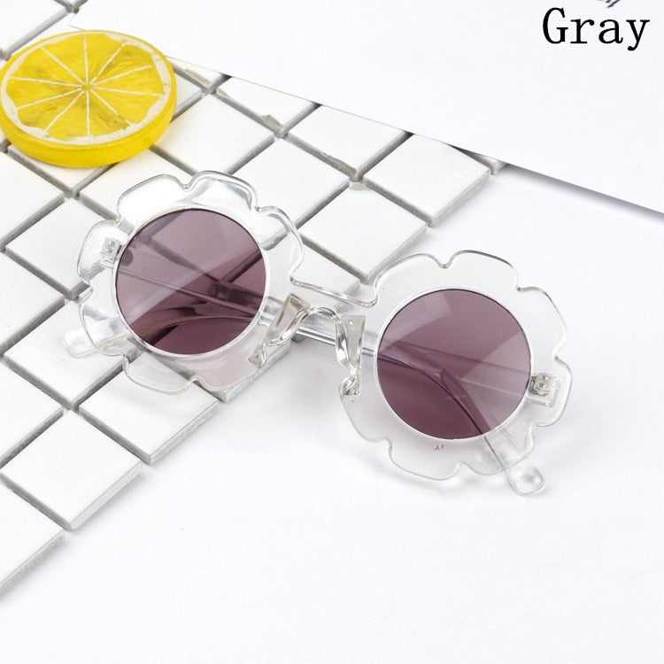Vintage Kids Sunglasses Child Sun Glasses Round Flower Gafas Baby Children UV400 Sport Sunglasses Girls Boys Oculos De Sol