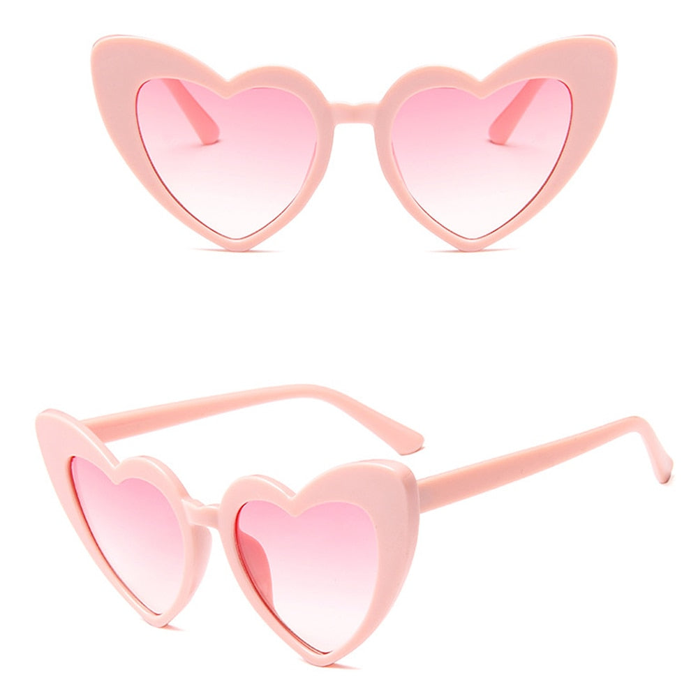 Heart Sunglasses Women Brand Designer Cat Eye Sun Glasses Female Retro Love Heart Shaped Glasses Ladies UV400 Protection