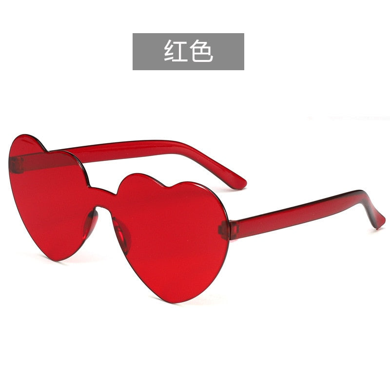 Free shipping 2021 Candy color heart shape ocean personality glasses sunglasses