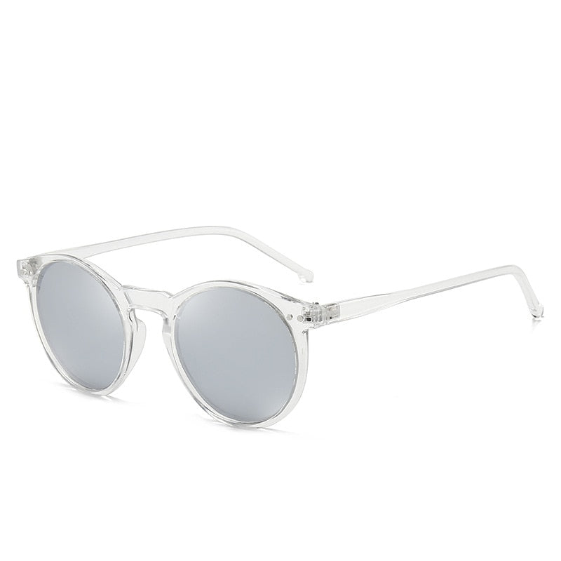 Elbru Vintage Fashion Women Sunglasses Transparent Frame Polarized Colorful Clear Lens Sun Glasses Classic Sunshades For Men