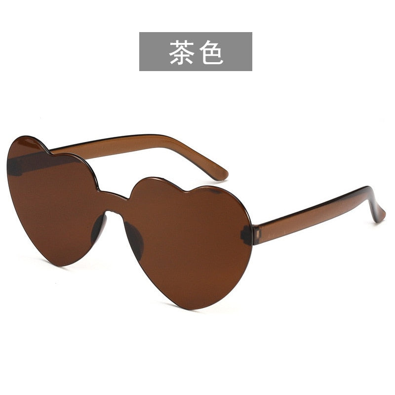 Free shipping 2021 Candy color heart shape ocean personality glasses sunglasses