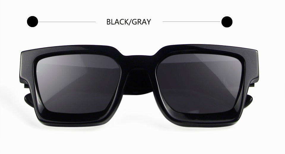 High Thick Acetate Men Sunglasses Square Women Yellow Pink Oculos De Sol Masculino Punk Designer Oversized Eyewear Shades UV400