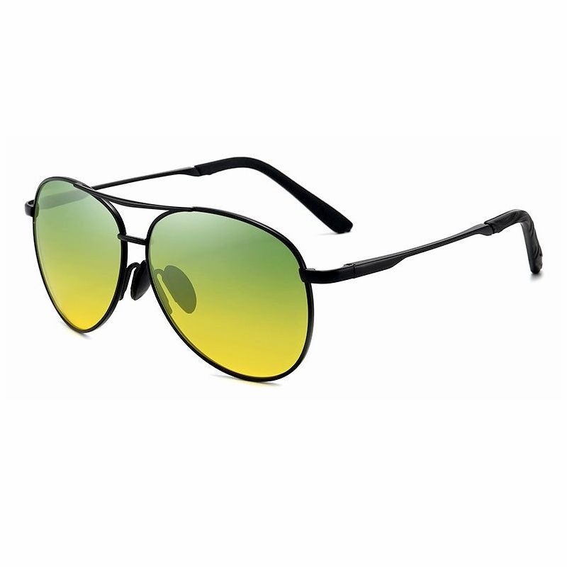 Aviation Metail Frame Polarized Sunglasses Men Color Changing Sun Glasses Pilot Male Day Night Vision Driving