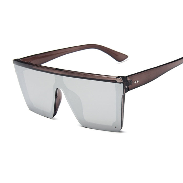 New Fashion Luxury Brand Square Sunglasses Women Vintage Oversize Sun Glasses Female Big Frame Shades Black Lady Uv400