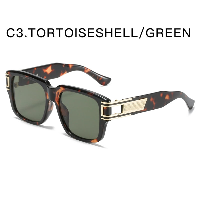 ZFYCOL Retro Square Sunglasses Men Luxury Brand Oversized Women Sunglasses Fashion Glasses Car Driving Sunglasses UV400 Oculos