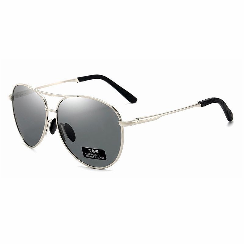 Aviation Metail Frame Polarized Sunglasses Men Color Changing Sun Glasses Pilot Male Day Night Vision Driving