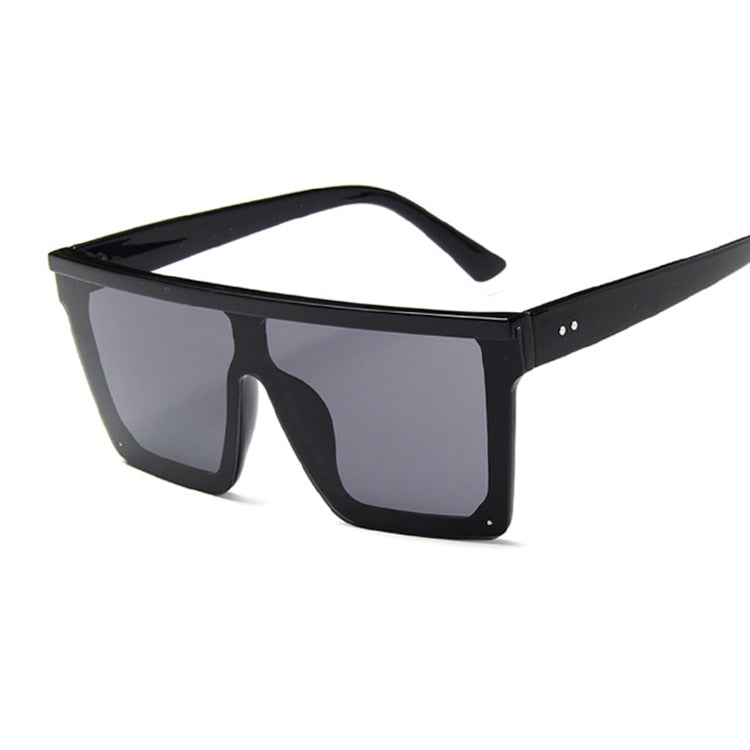 New Fashion Luxury Brand Square Sunglasses Women Vintage Oversize Sun Glasses Female Big Frame Shades Black Lady Uv400