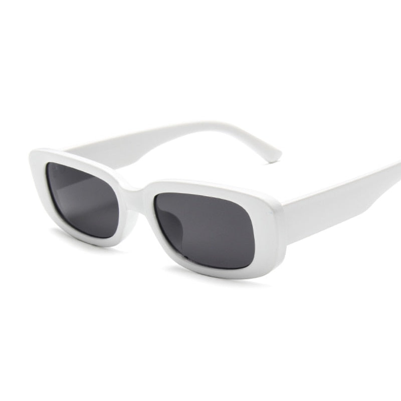 Vintage Black Square Sunglasses Woman Luxury Brand Small Rectangle Sun Glasses Female Gradient Clear Mirror Oculos De Sol