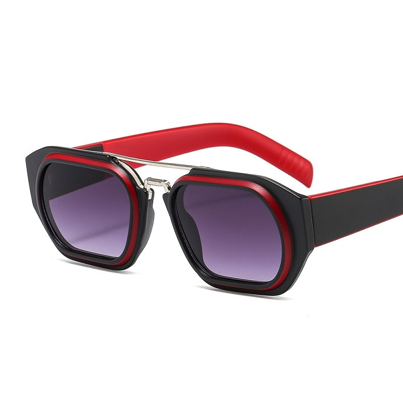 2021 New Fashion Suqare Sunglasses Women Men Shield Luxury Brand Designer PC Colorful Frame Gradients Lens Travel Sun Glasses