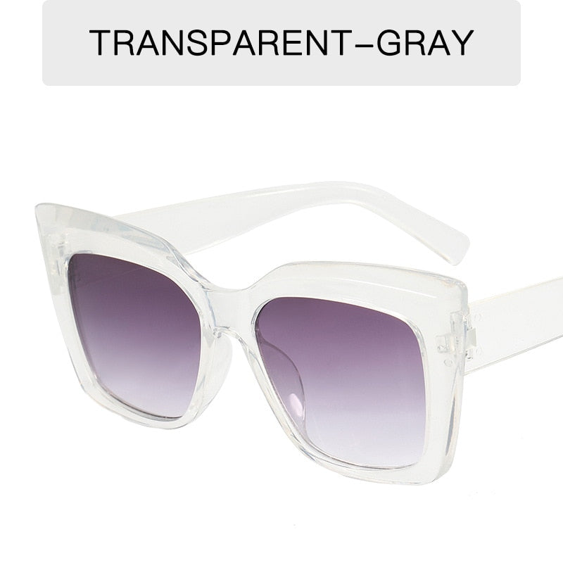 AKA VISION Cateye Oversized Sunglasses Women Gradient Eyewear Shades for Women Wholesale Luxury Square Glasses Gafas De Sol 2023