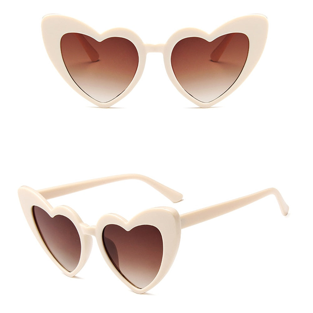 Heart Sunglasses Women Brand Designer Cat Eye Sun Glasses Female Retro Love Heart Shaped Glasses Ladies UV400 Protection