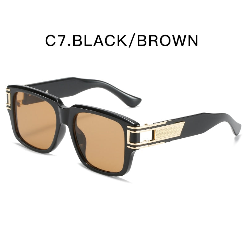 ZFYCOL Retro Square Sunglasses Men Luxury Brand Oversized Women Sunglasses Fashion Glasses Car Driving Sunglasses UV400 Oculos