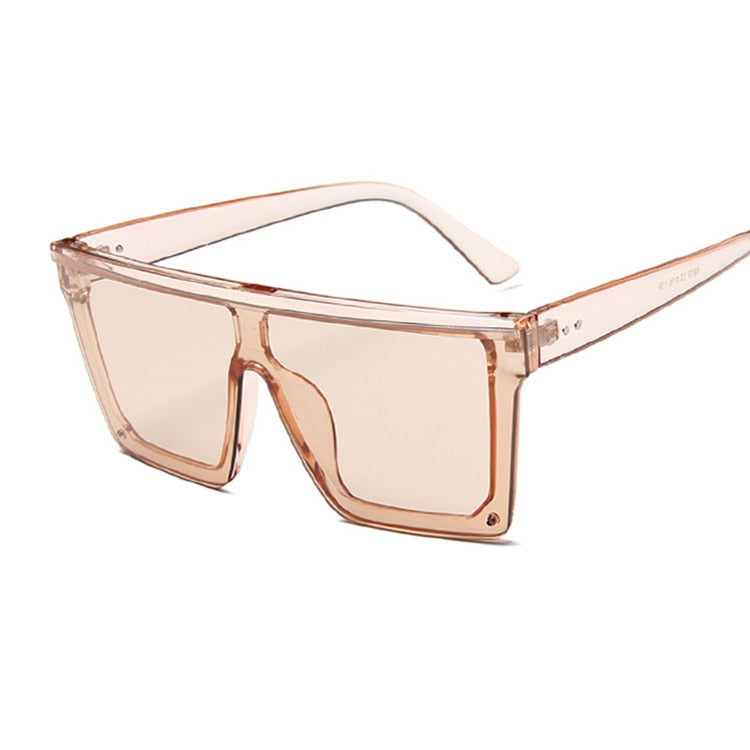 New Fashion Luxury Brand Square Sunglasses Women Vintage Oversize Sun Glasses Female Big Frame Shades Black Lady Uv400