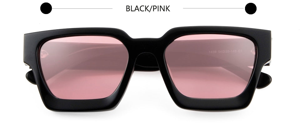 High Thick Acetate Men Sunglasses Square Women Yellow Pink Oculos De Sol Masculino Punk Designer Oversized Eyewear Shades UV400