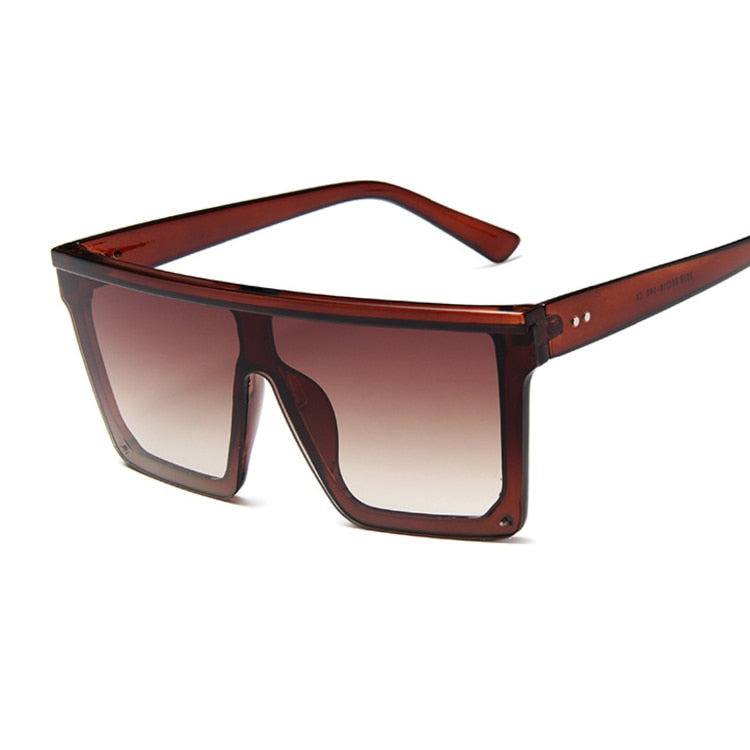 New Fashion Luxury Brand Square Sunglasses Women Vintage Oversize Sun Glasses Female Big Frame Shades Black Lady Uv400
