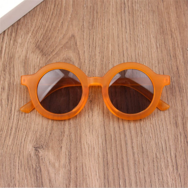 2023 New Fashion Children's Sunglasses Infant's Retro Solid Color Ultraviolet-proof Round Convenience Glasses Eyeglass For Kids
