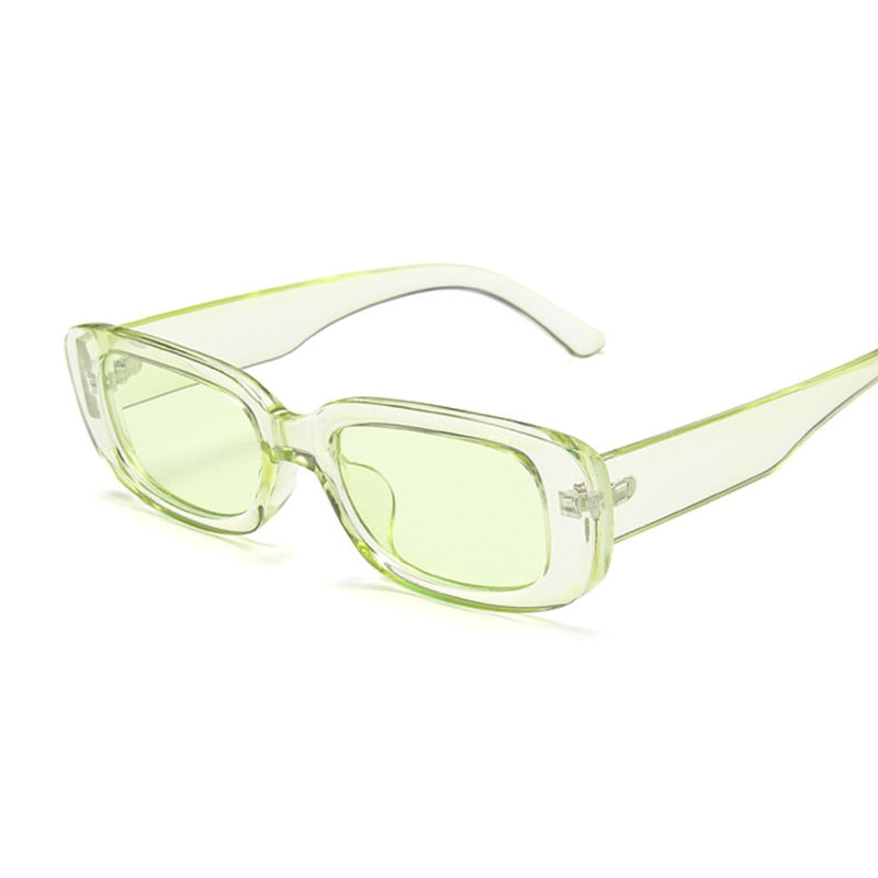 Vintage Black Square Sunglasses Woman Luxury Brand Small Rectangle Sun Glasses Female Gradient Clear Mirror Oculos De Sol