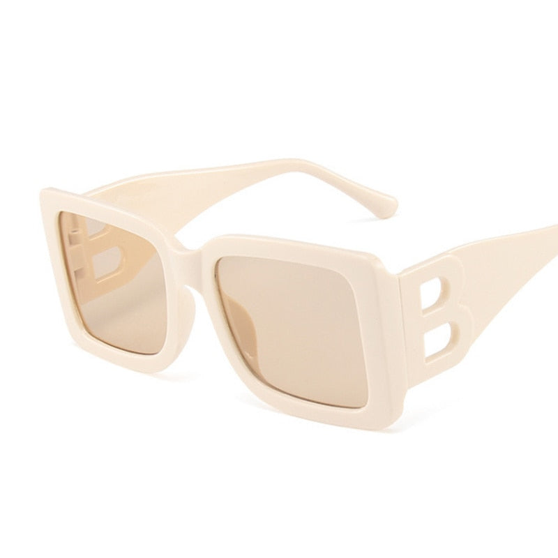 Brand Fashion Square Sunglasses Woman Mirror Black Gradient Sun Glasses Female Big Frame Modern Retro Vintage Oculos De Sol